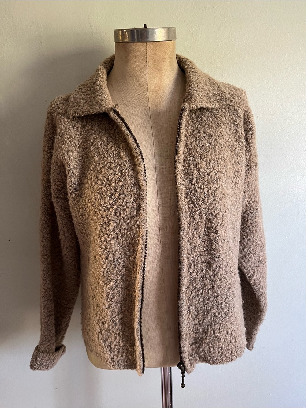 Tailor B. Moss Taupe Teddy Zip Jacket